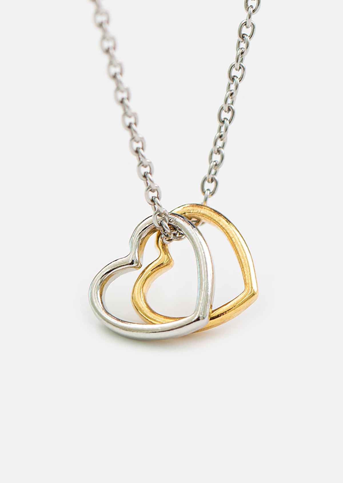 JONGJONGdouble heart necklace자체브랜드